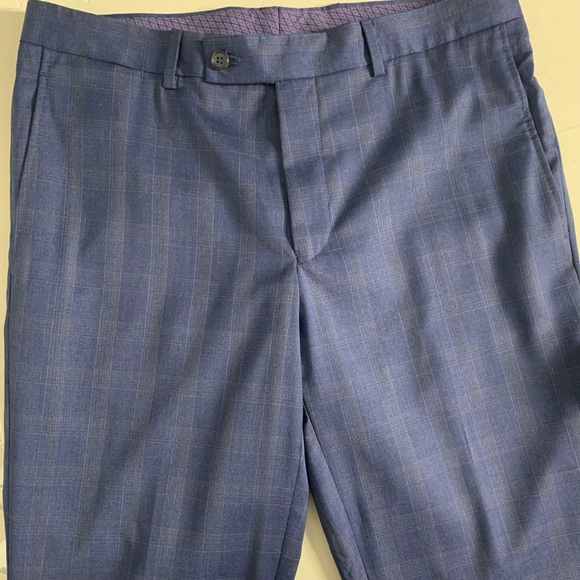 TED BAKER LONDON Jay 100% Wool Plaid  Men's Trousers - Picture 11 of 14